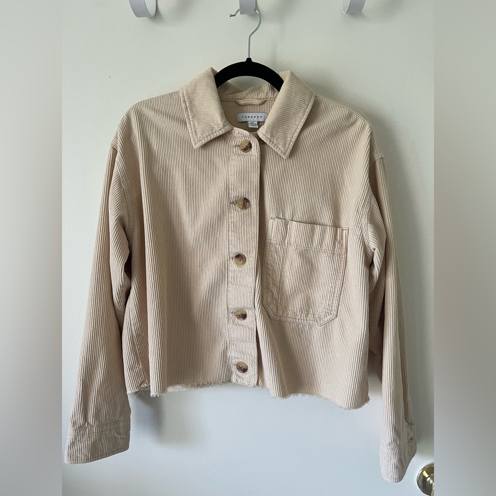 Topshop cropped shirt jacket